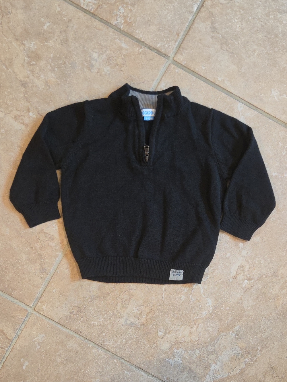 Black Half-Zip Sweater 6-12M